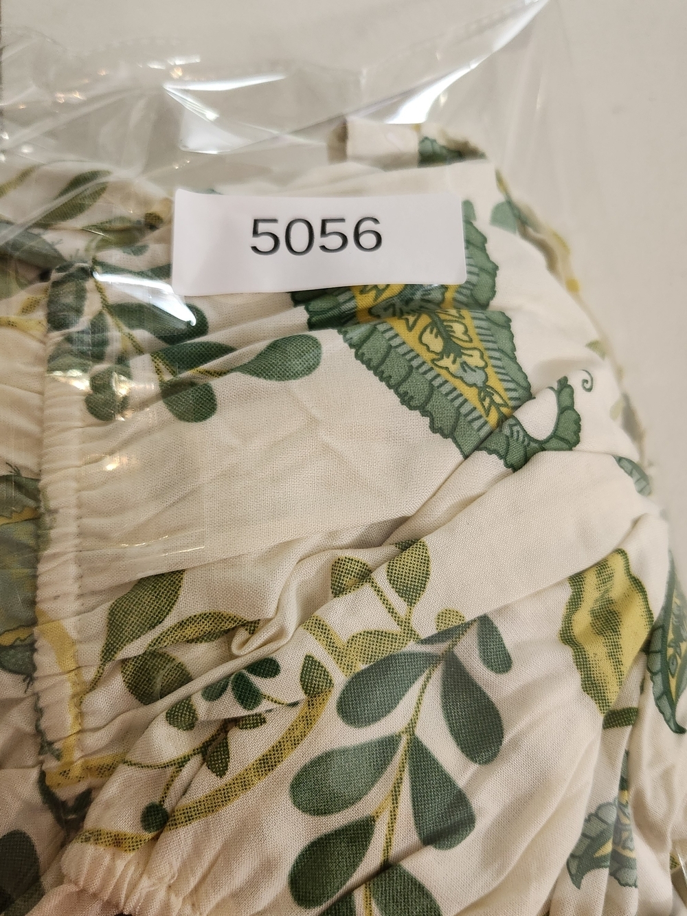 Bombay White Maxi Wrap Dress with Green Paisley and Leaf Print - Picture 13 of 13
